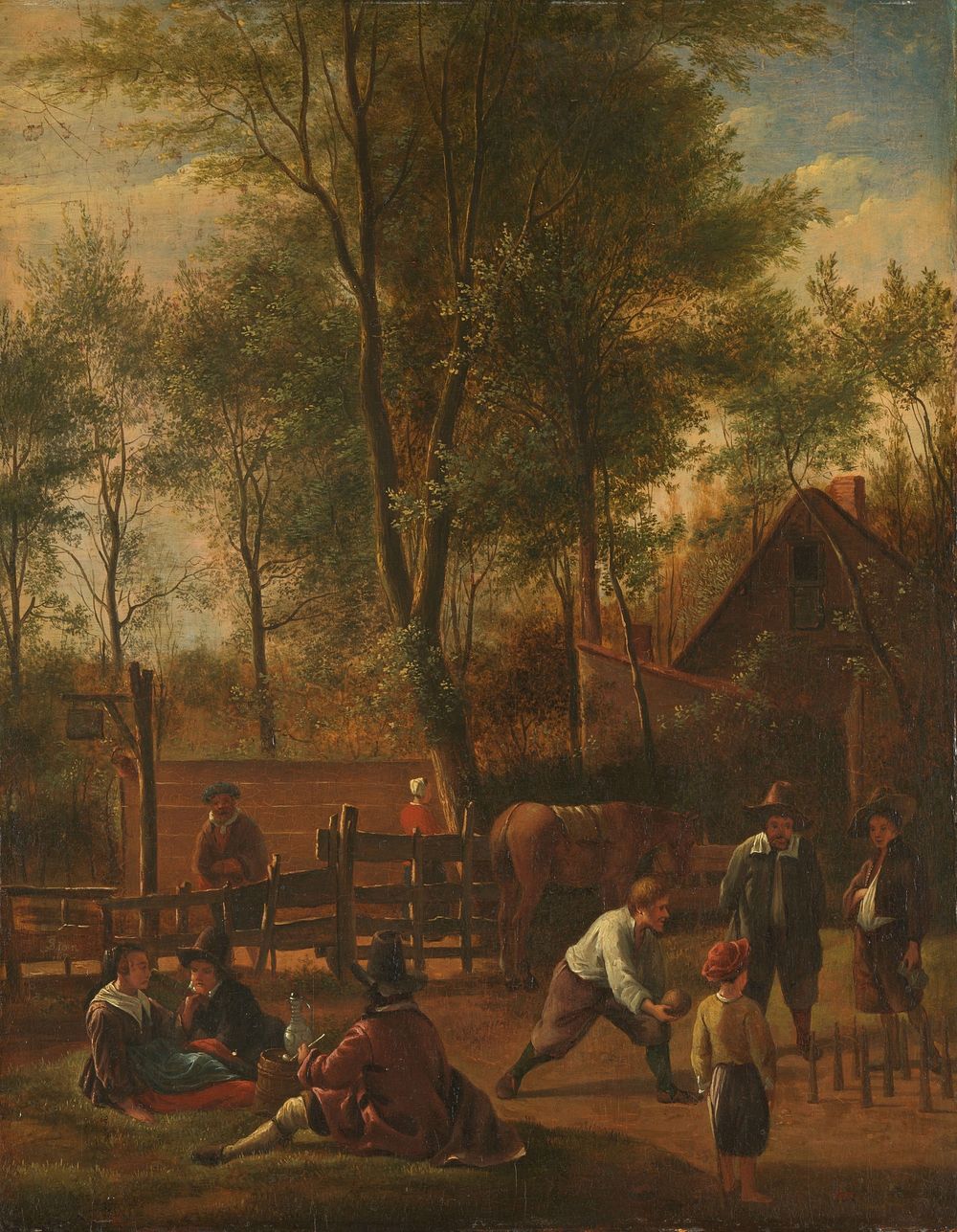 The bowlers (1658 - 1700) by Jan Havicksz Steen