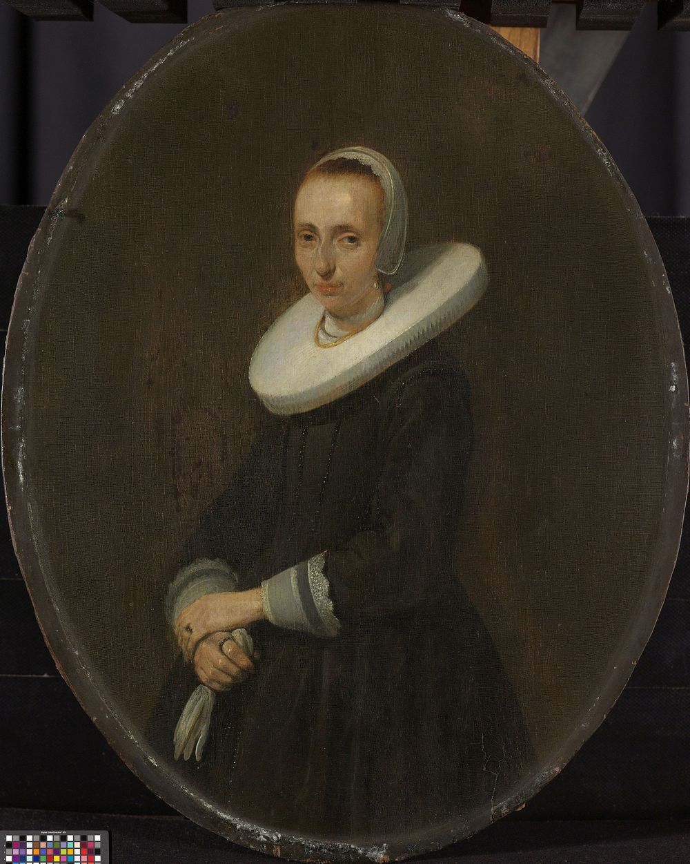 Johanna Bardoel (d after 1667). Wife of Gerard van der Schalcke (1644) by Gerard ter Borch II