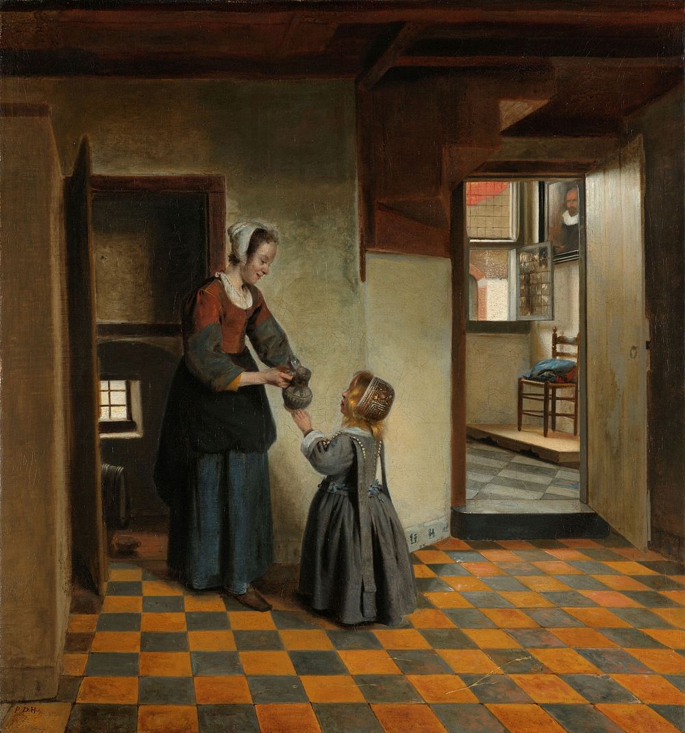 Woman with a Child in a Pantry (c. 1656 - c. 1660) by Pieter de Hooch