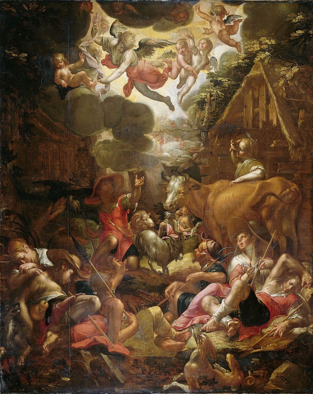 Annunciation to the Shepherds (1595 - 1603) by Joachim Wtewael