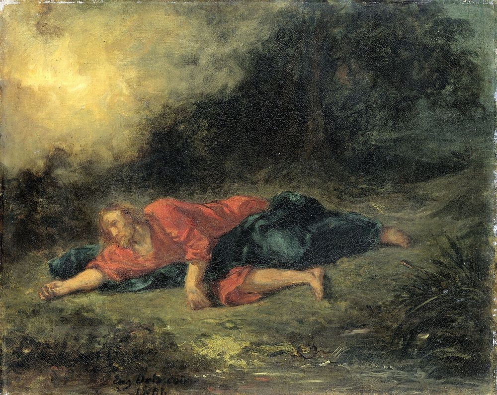 The Agony in the Garden (1851) by Eugène Delacroix