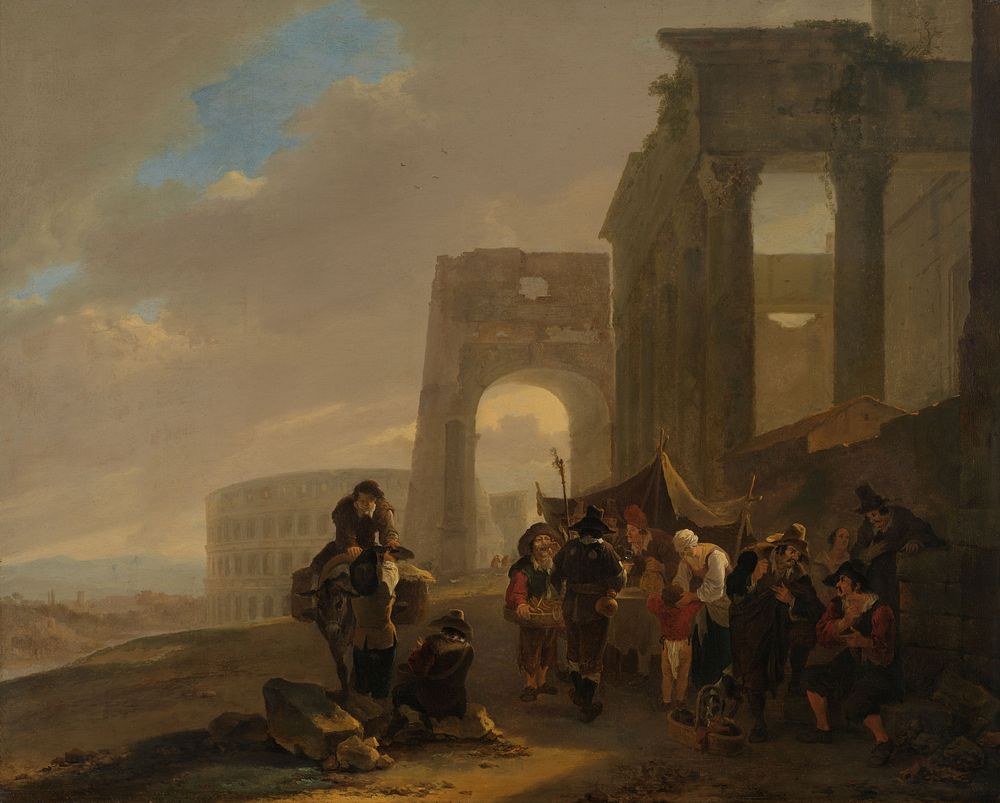 Street Scene with Roman Ruins (c. 1642 - c. 1644) by Jan Both