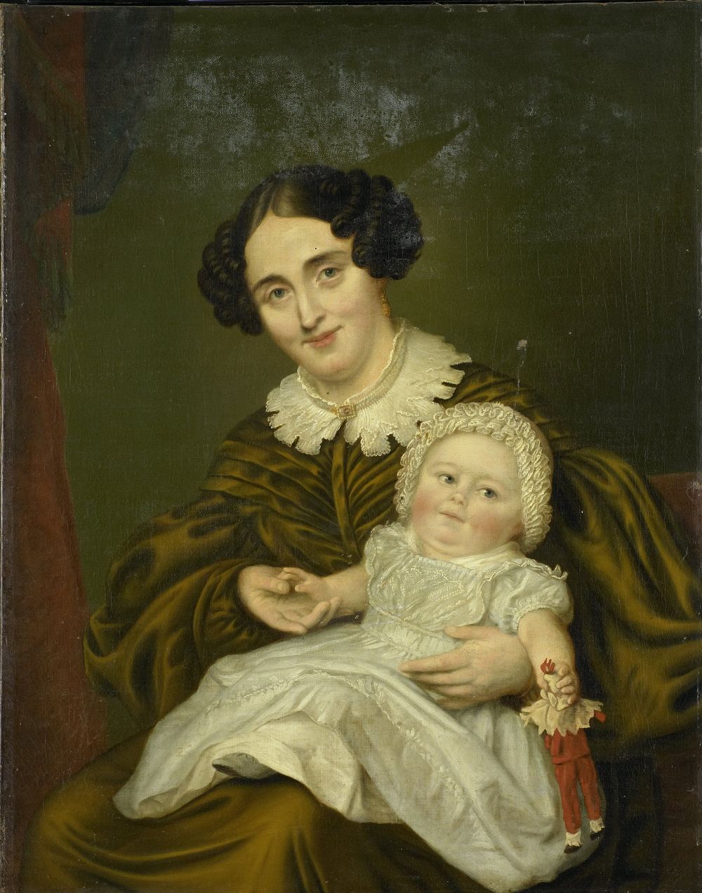 Dubbelportret van een vrouw, waarschijnlijk Johanna Gesiena van Demmeltraadt (1804-1878), echtgenote van Jan Hendrik Carp…