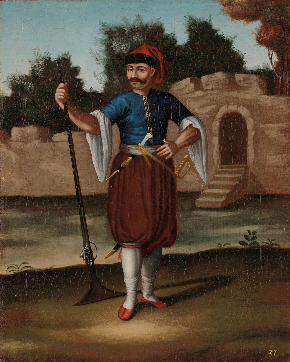 Albanian Soldier (1700 - 1737) by Jean Baptiste Vanmour
