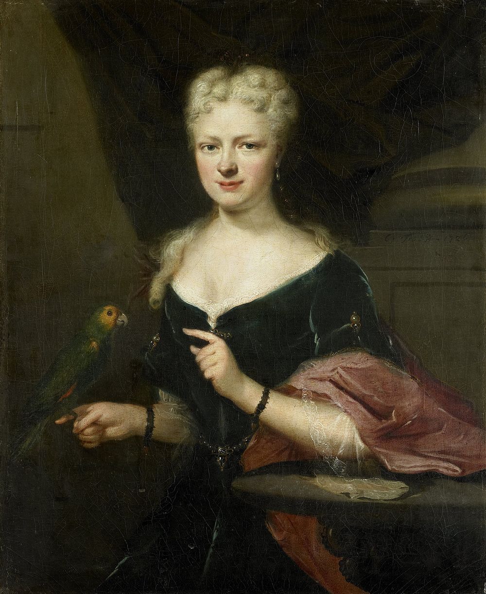 Portrait of Maria Magdalena Stavenisse, Wife of Jacob de Witte of Elkerzee, Councilor of Zierikzee (c. 1726) by Cornelis…