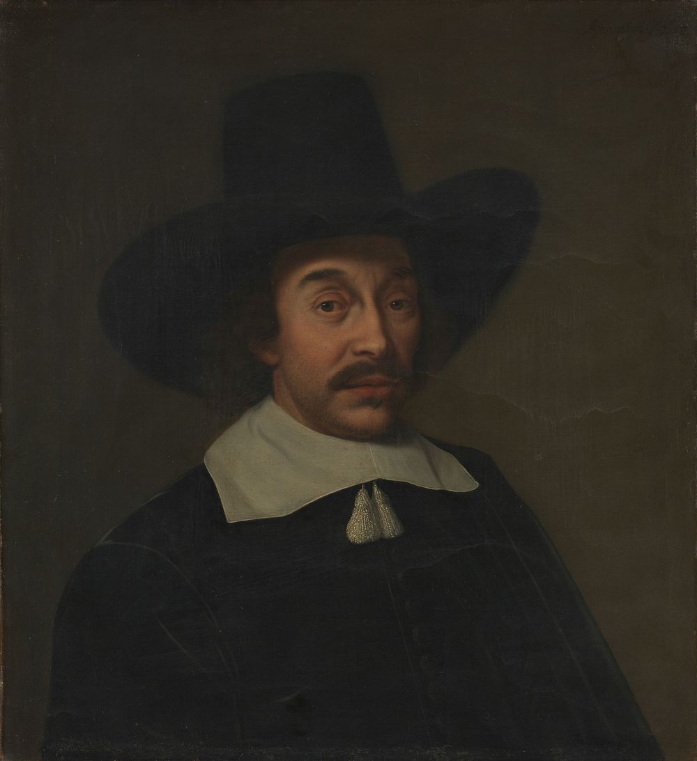 Portrait of a Man, possibly Jan de Hooghe (1608-1682) (1658) by Paulus Hennekyn