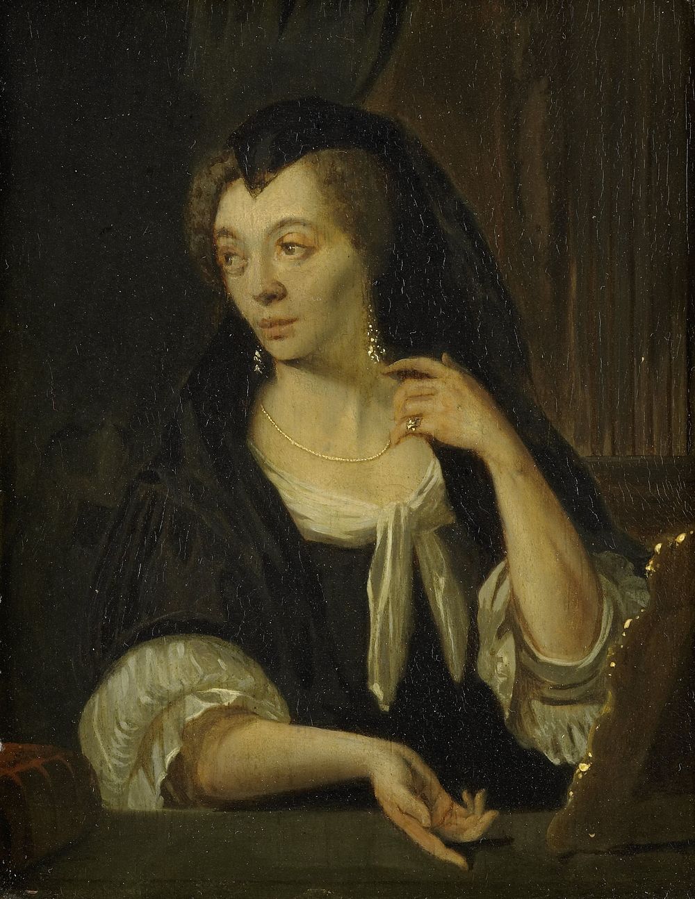 Anna de Hooghe (1645-1717). The Painter's fourth Wife (1690 - 1708) by Ludolf Bakhuysen