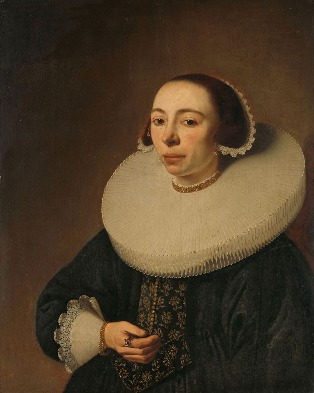 Portrait of a Woman, possibly Helena le Maire (1602 ?-after 1657) (1638) by Pieter Dubordieu