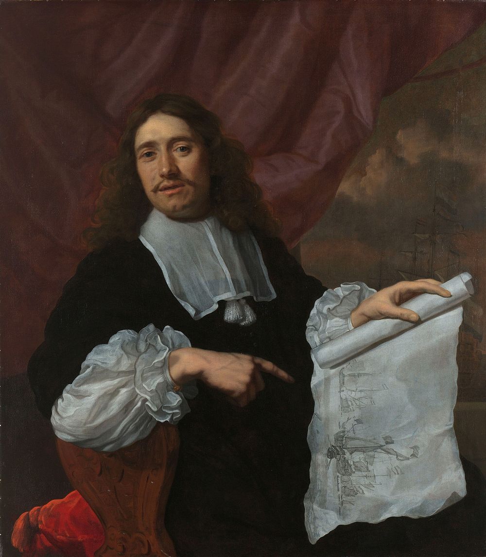 Willem van de Velde II (1633-1707), Painter (1660 - 1672) by Lodewijk van der Helst
