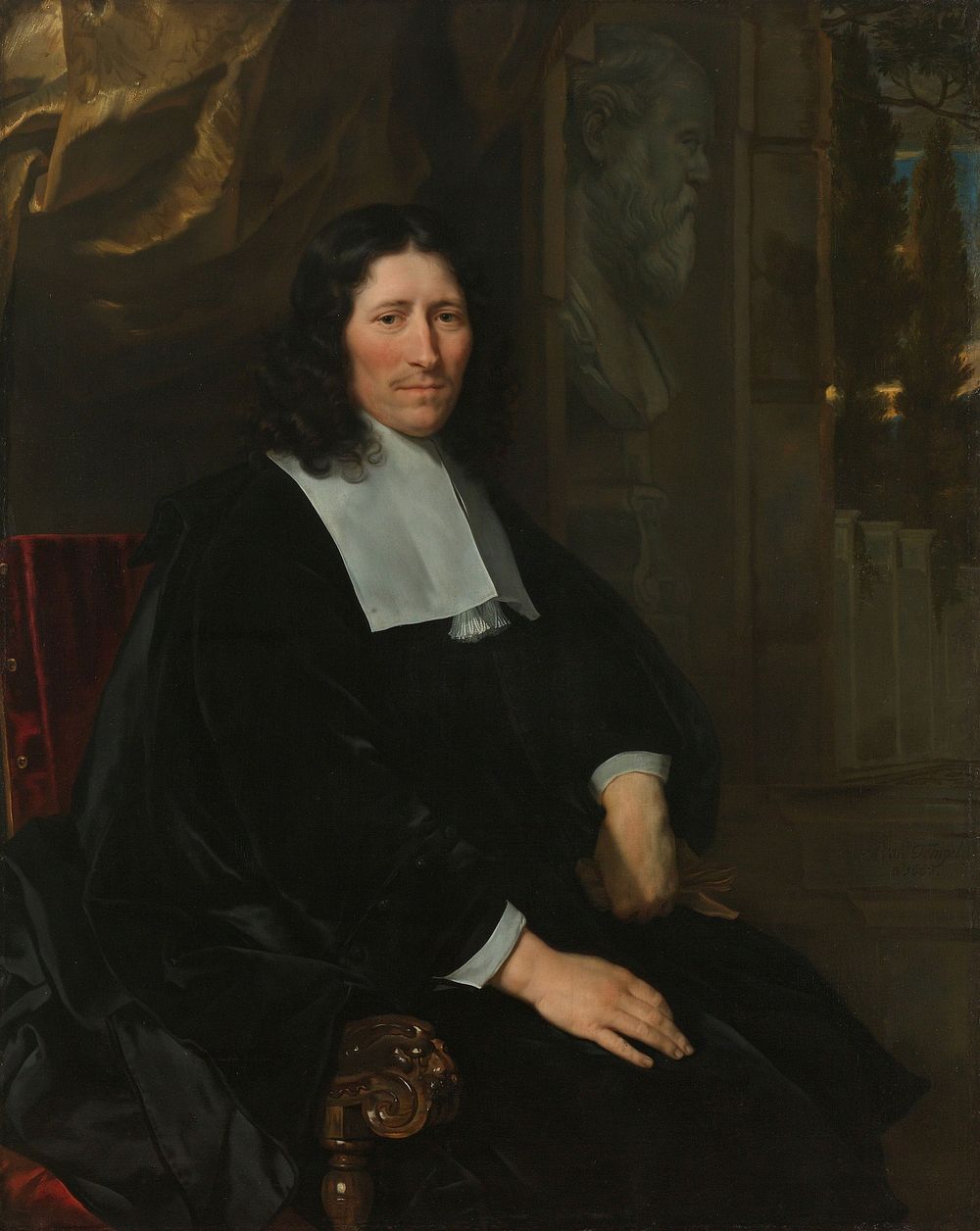 Portrait of Pieter de la Court (1667) by Abraham van den Tempel