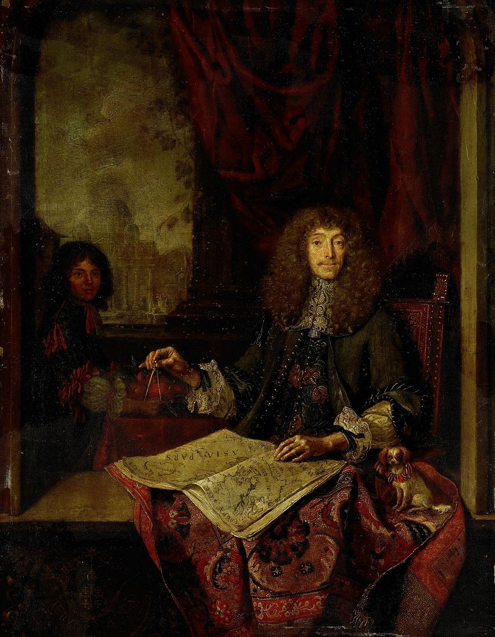 Portrait of Carel Quina (1622-89), Knight of the Holy Sepulchre and Amsterdam-born explorer of Asia (1669) by Jacob…