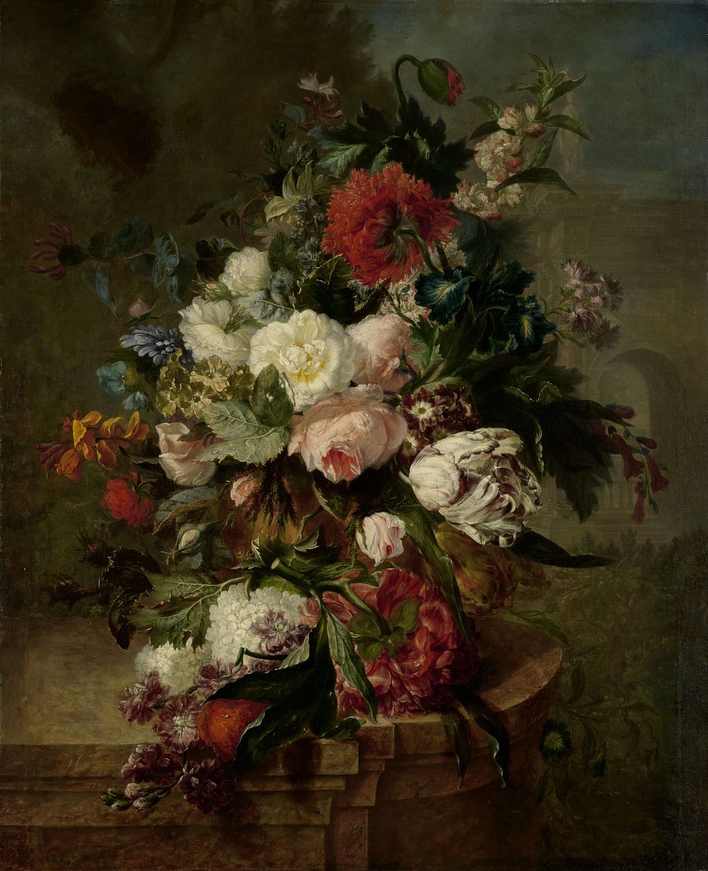 Still Life with Flowers (1789) by Harmanus Uppink