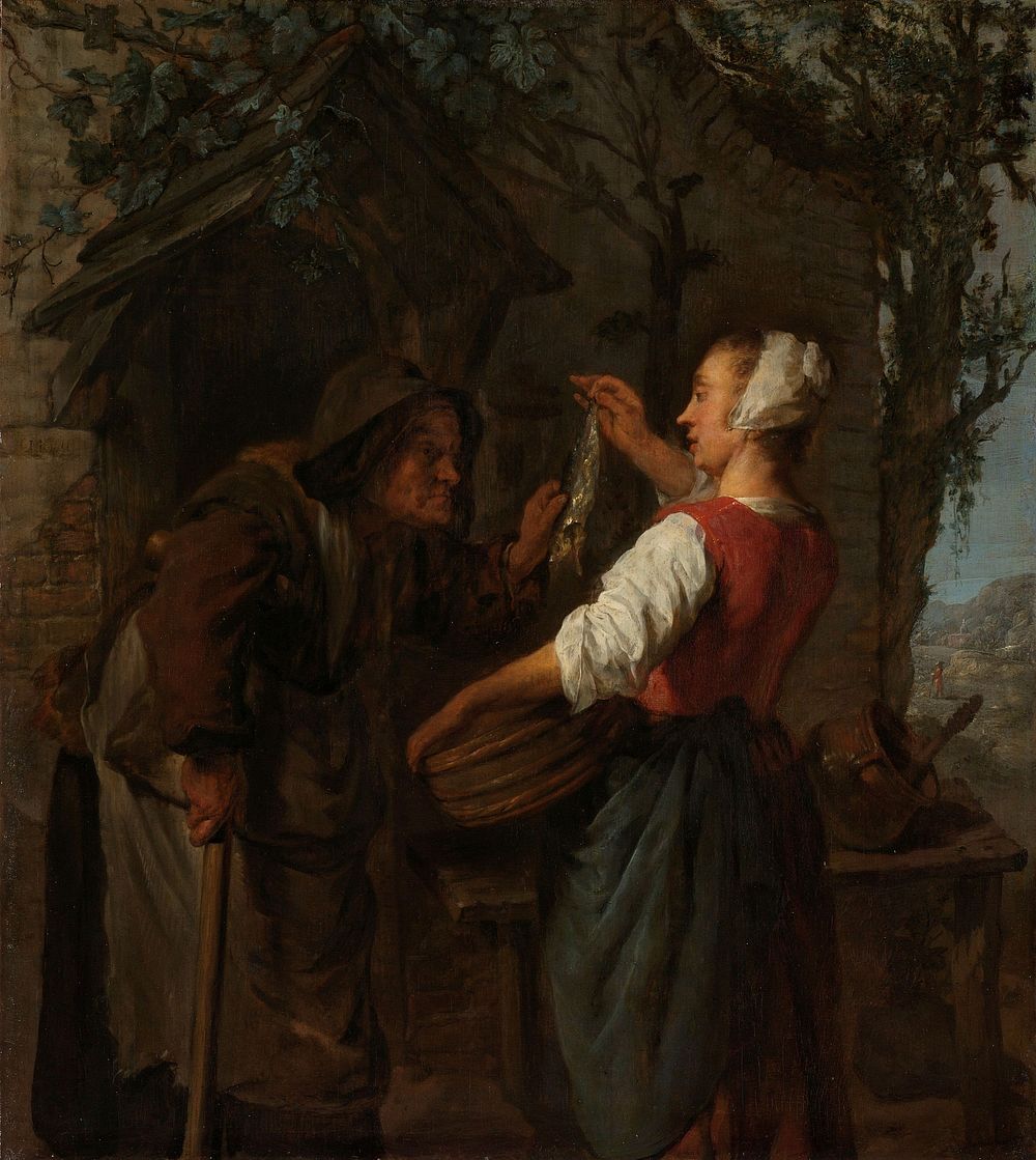 The Herring-Seller (c. 1661 - c. 1662) by Gabriël Metsu