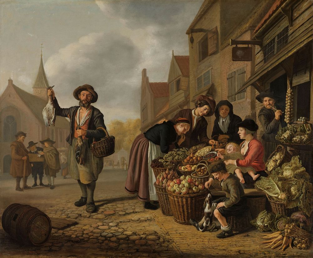 The Greengrocer's Shop De Buyskool (1654) by Jan Victors