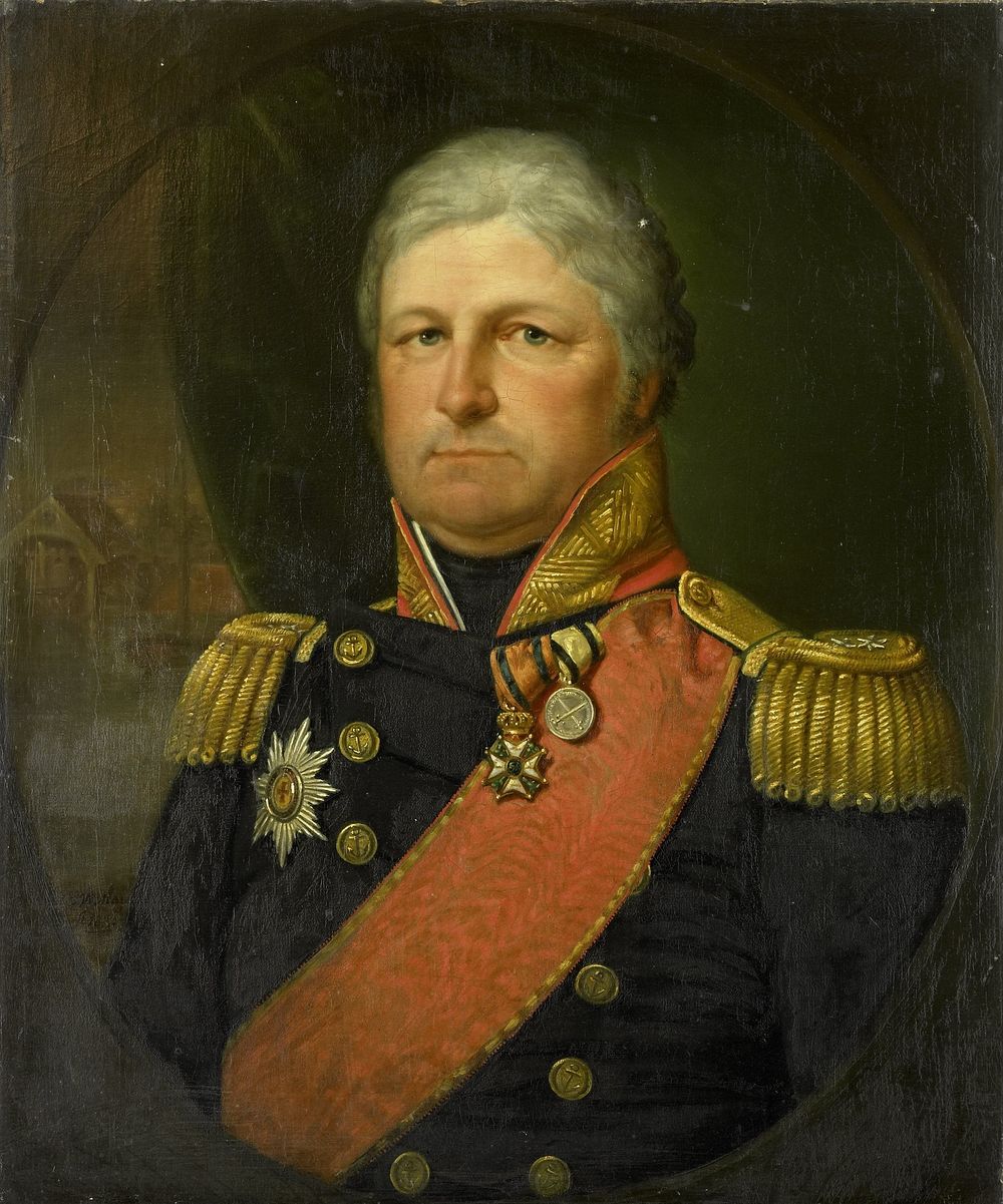 Portrait of Rear-Admiral Job Seaburne May (1823) by Jan Willem May