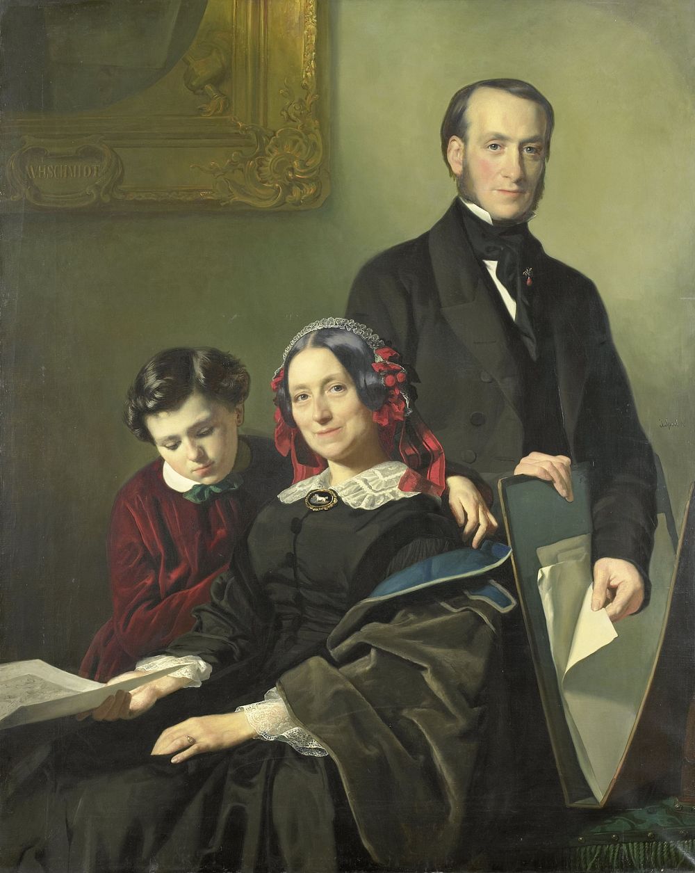 Mevrouw A.J. Schmidt-Keiser, weduwe van de schilder Willem Hendrik Schmidt (1809-49), de leermeester van Jacob Spoel, met…