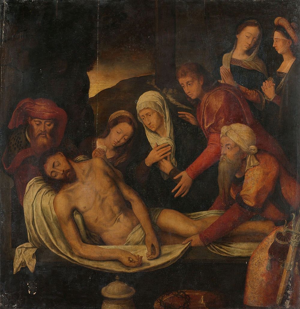 Entombment of Christ with Joseph of Arimathea and Nicodemus, Mary Magdalene, the Virgin and Saint John the Evangelist (c.…