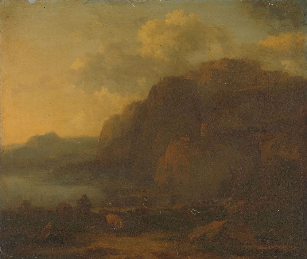 Italian Landscape (1650 - 1683) by Nicolaes Pietersz Berchem