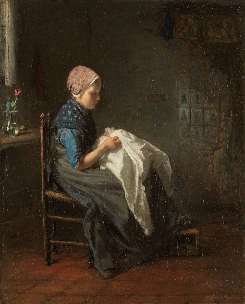 'The Little Seamstress' (1850 - 1888) by Jozef Israëls