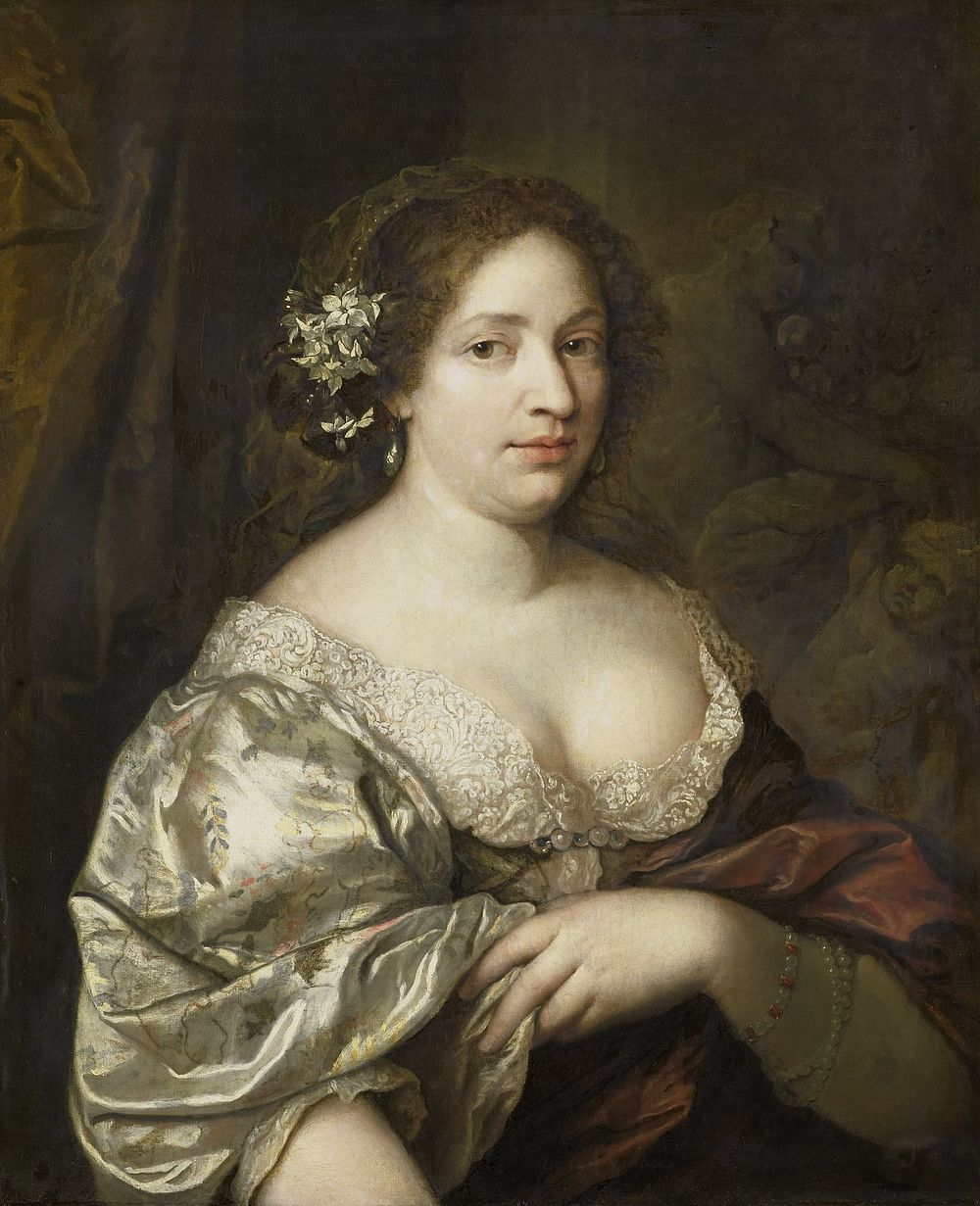 Portrait of Margaretha Godin (d. 1694), wife of the artist (1660 - 1684) by Caspar Netscher