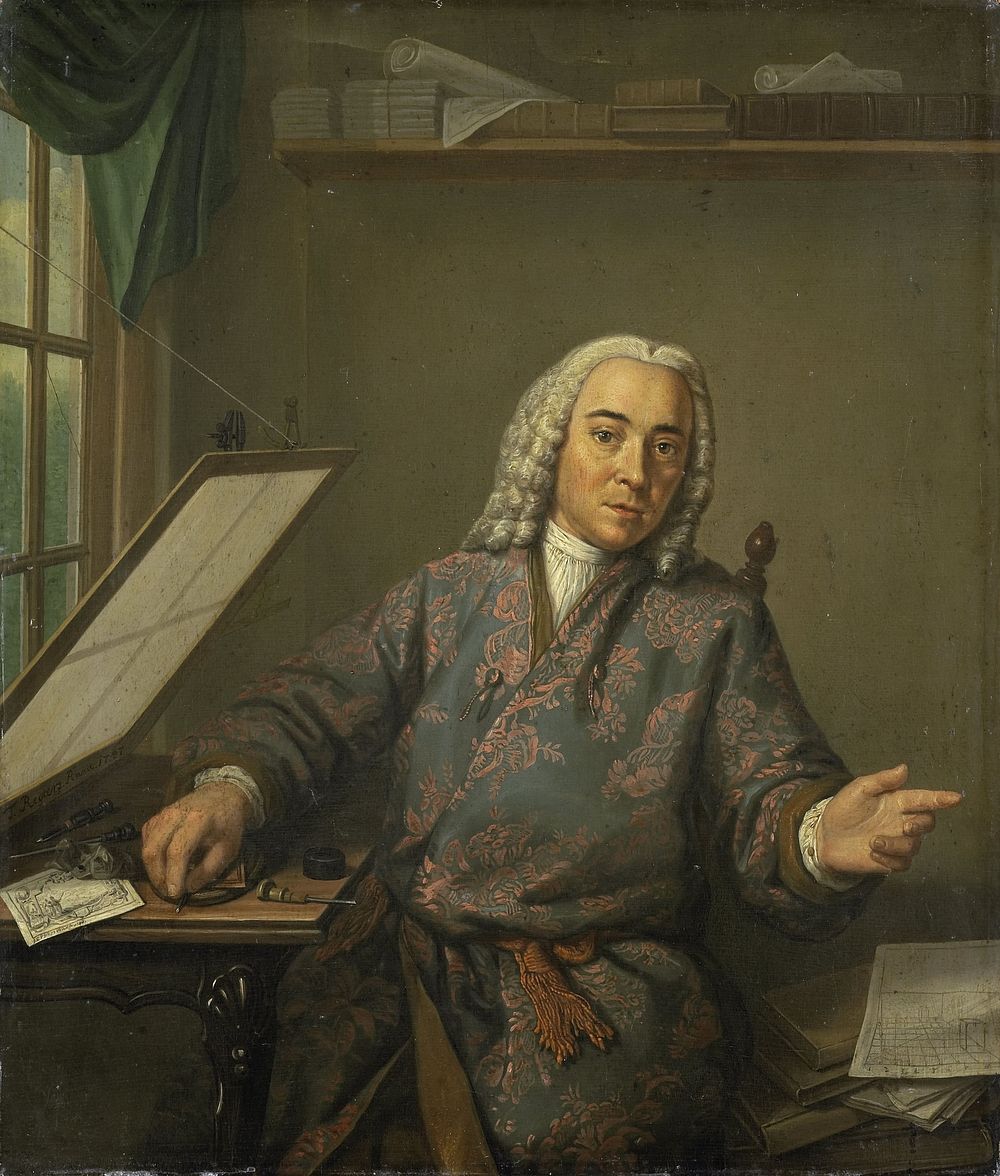 Portrait of the Engraver Jan Caspar Philips (1747) by Tibout Regters