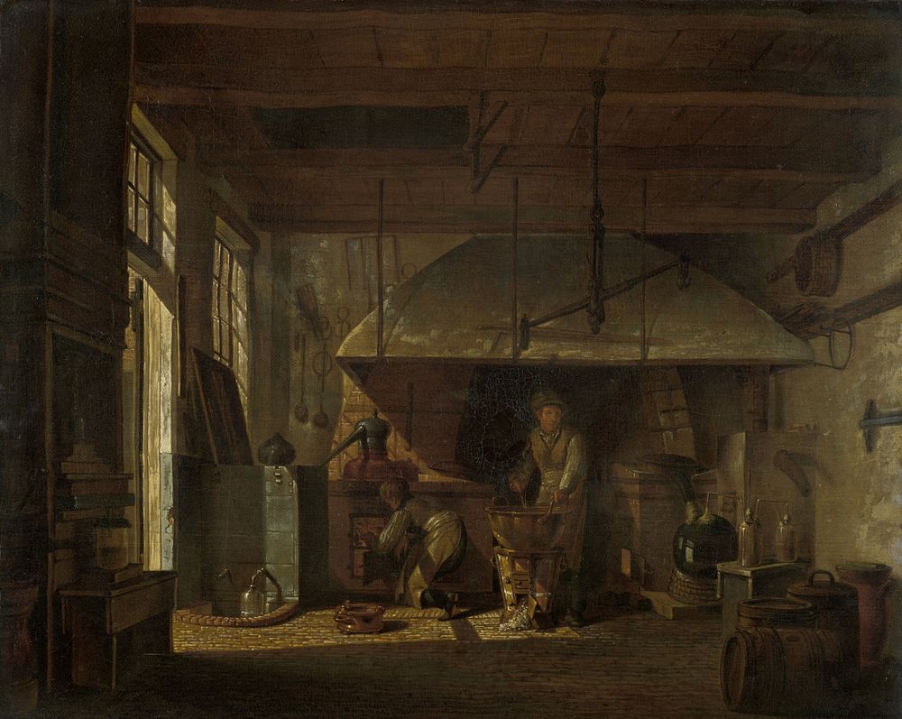 The Distillery of Apothecary A. d'Ailly in the Ramparts of the Zaagmolenpoort, Amsterdam (1818) by Johannes Jelgerhuis