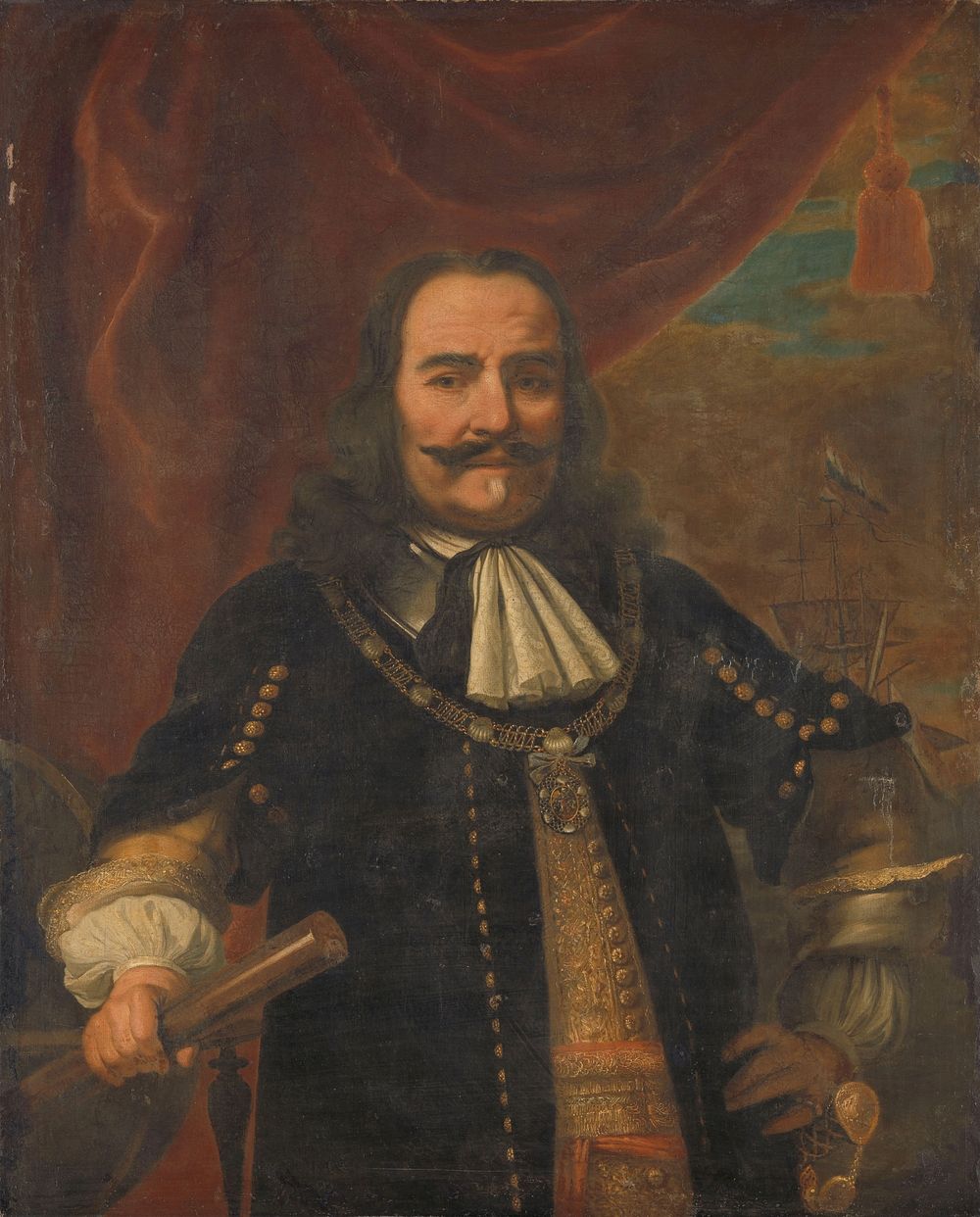 Michiel Adriaensz de Ruyter (1607-1676), Lieutenant Admiral (1650 - 1750) by Ferdinand Bol