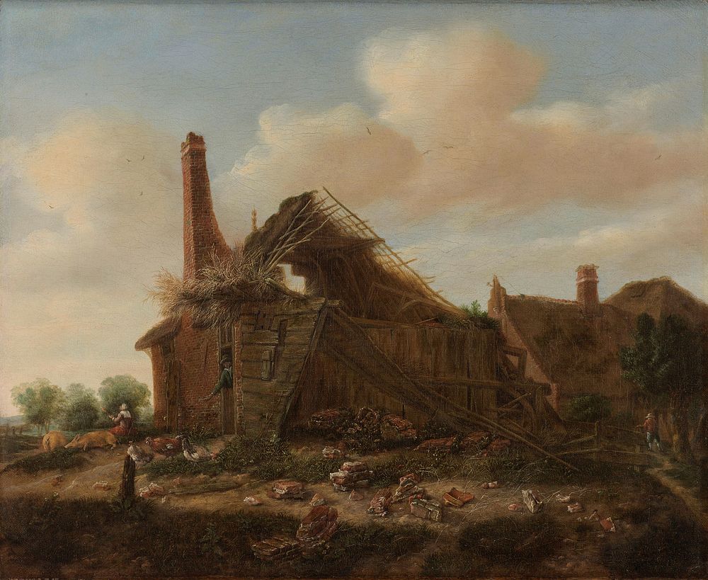 Farmhouse in ruins (1650 - 1700) by Emanuel Murant