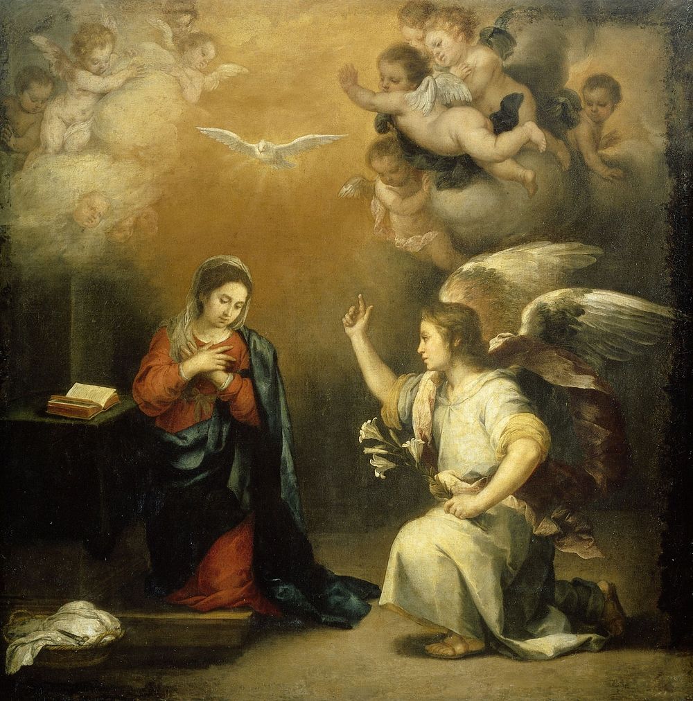 Annunciation to the Virgin (1660 - 1680) by Bartolomé Esteban Murillo