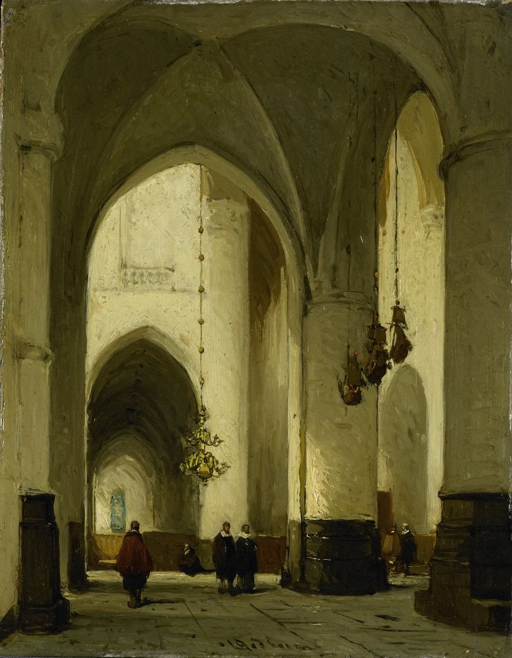 Interior of the Church of St Bavo in Haarlem (c. 1860 - c. 1891) by Johannes Bosboom