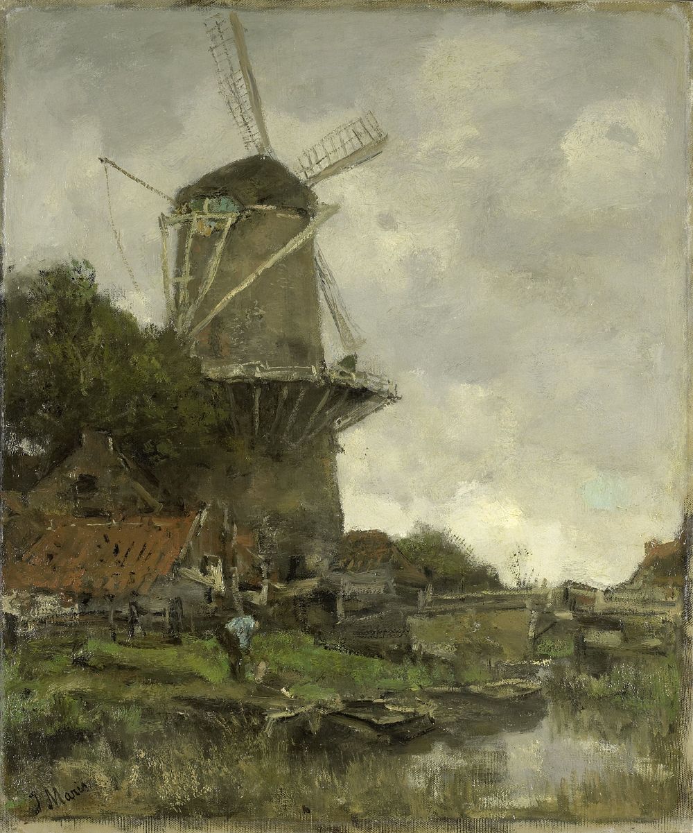 The Windmill (c. 1880 - c. 1886) by Jacob Maris