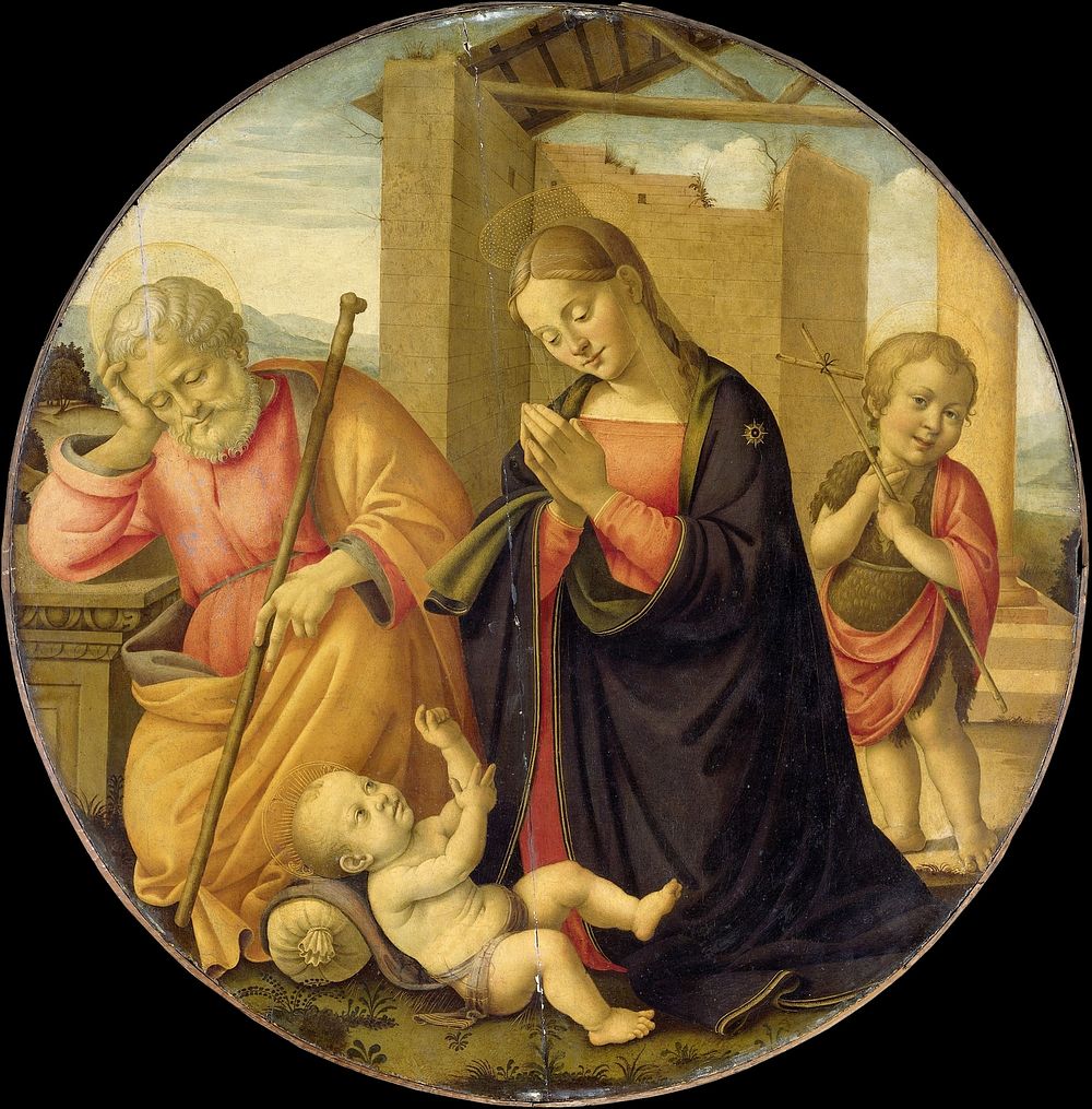 Worshipping the Christ Child (1480 - 1515) by Meester Allegro