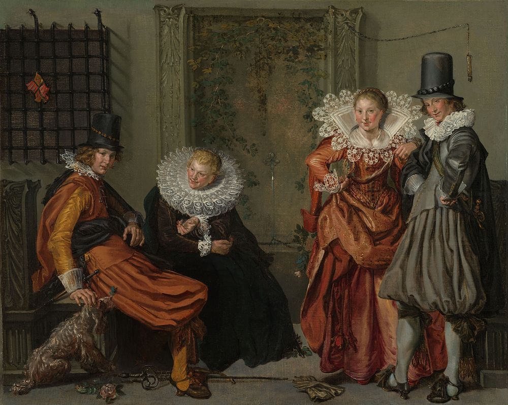 Elegant Couples Courting (c. 1616 - c. 1620) by Willem Pietersz Buytewech