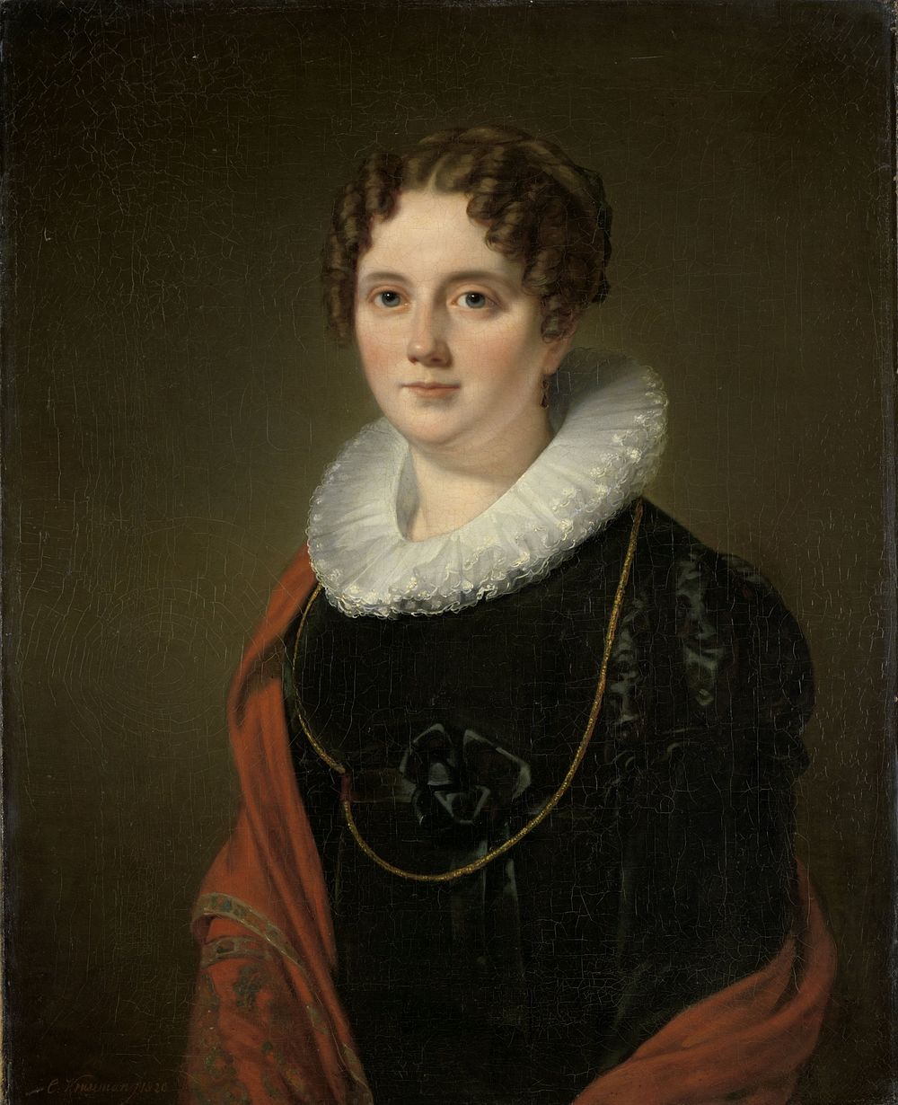 Marie Allebé-Herckenrath, Grandmother of the Painter August Allebé (1820) by Cornelis Kruseman