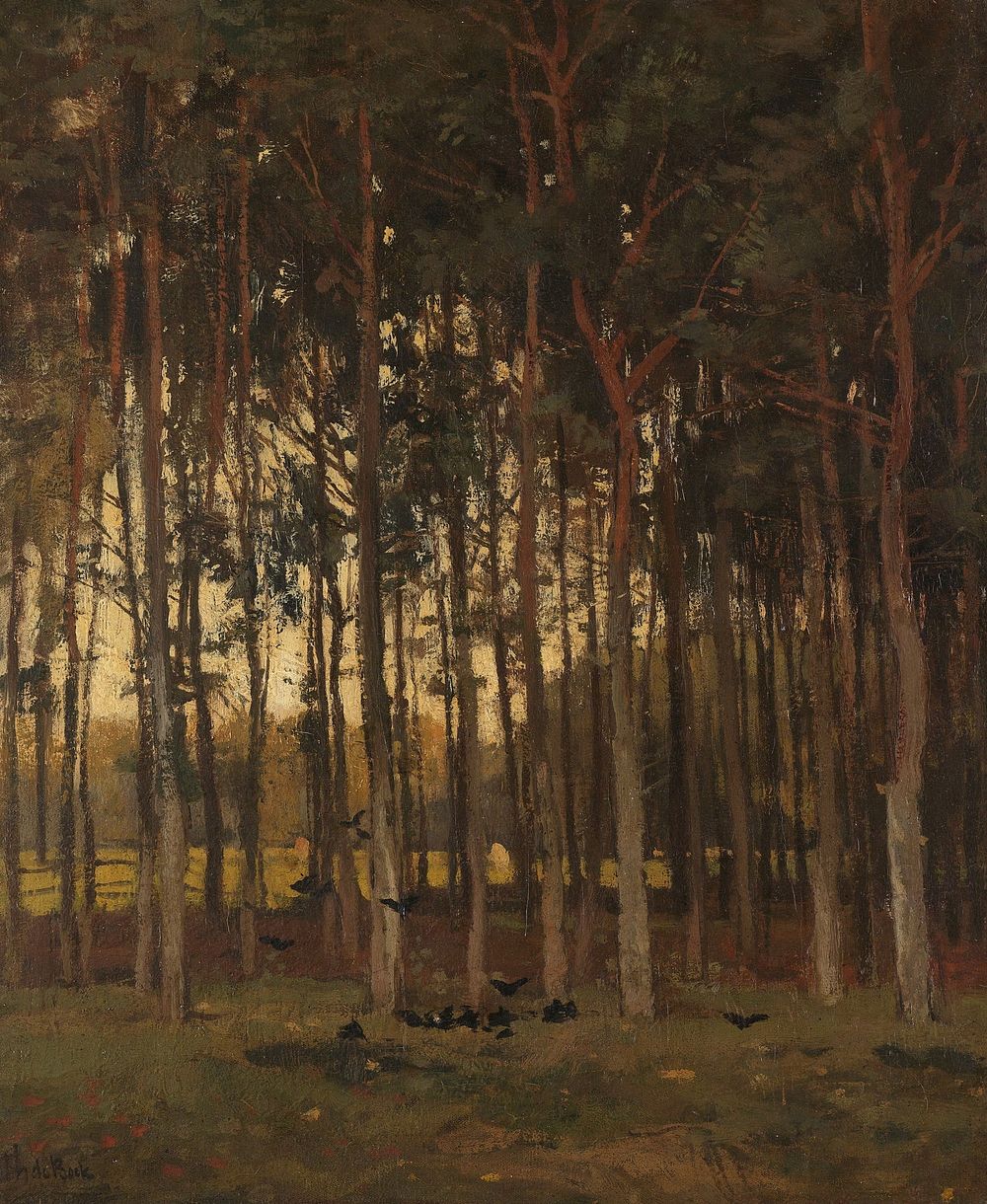 View in the Woods (c. 1870 - c. 1904) by Théophile de Bock