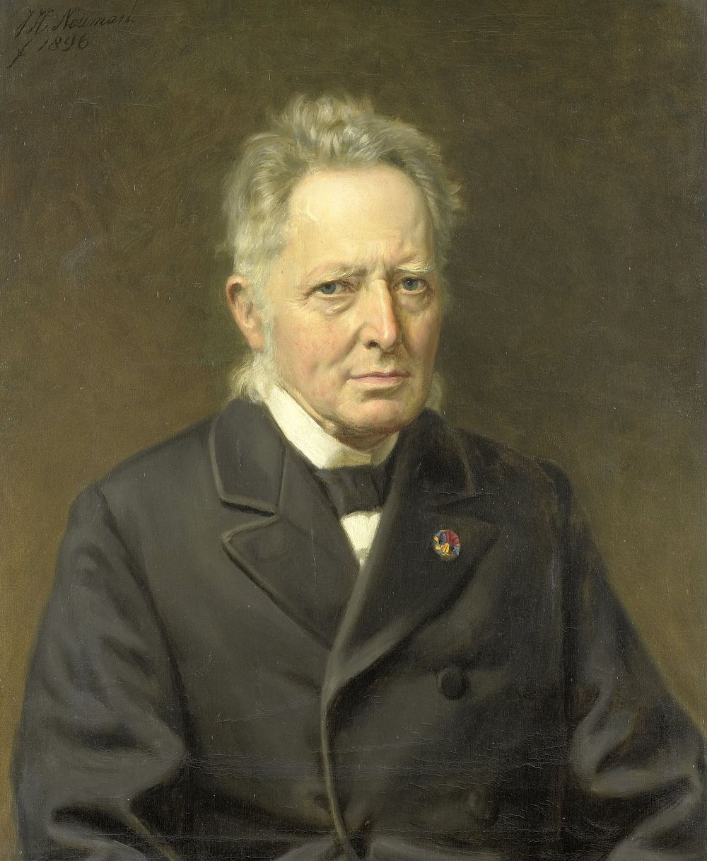 Portrait of Jan Heemskerk Azn (1818-1897) (1896) by Johan Heinrich Neuman and Heinrich Wilhelm Wollrabe