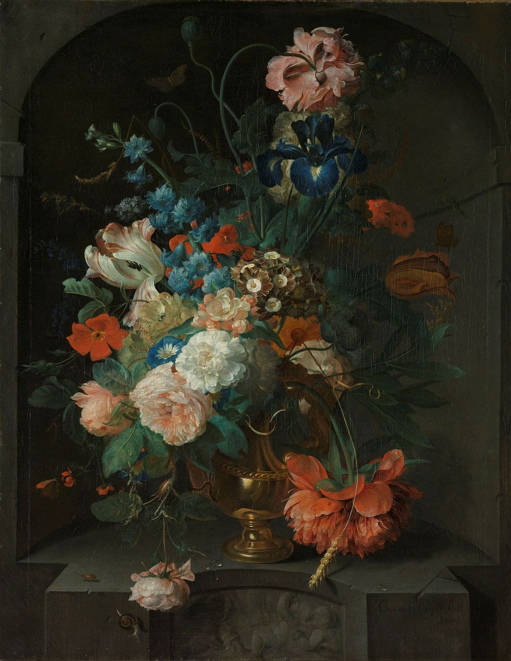 Still Life with Flowers (1721) by Coenraet Roepel