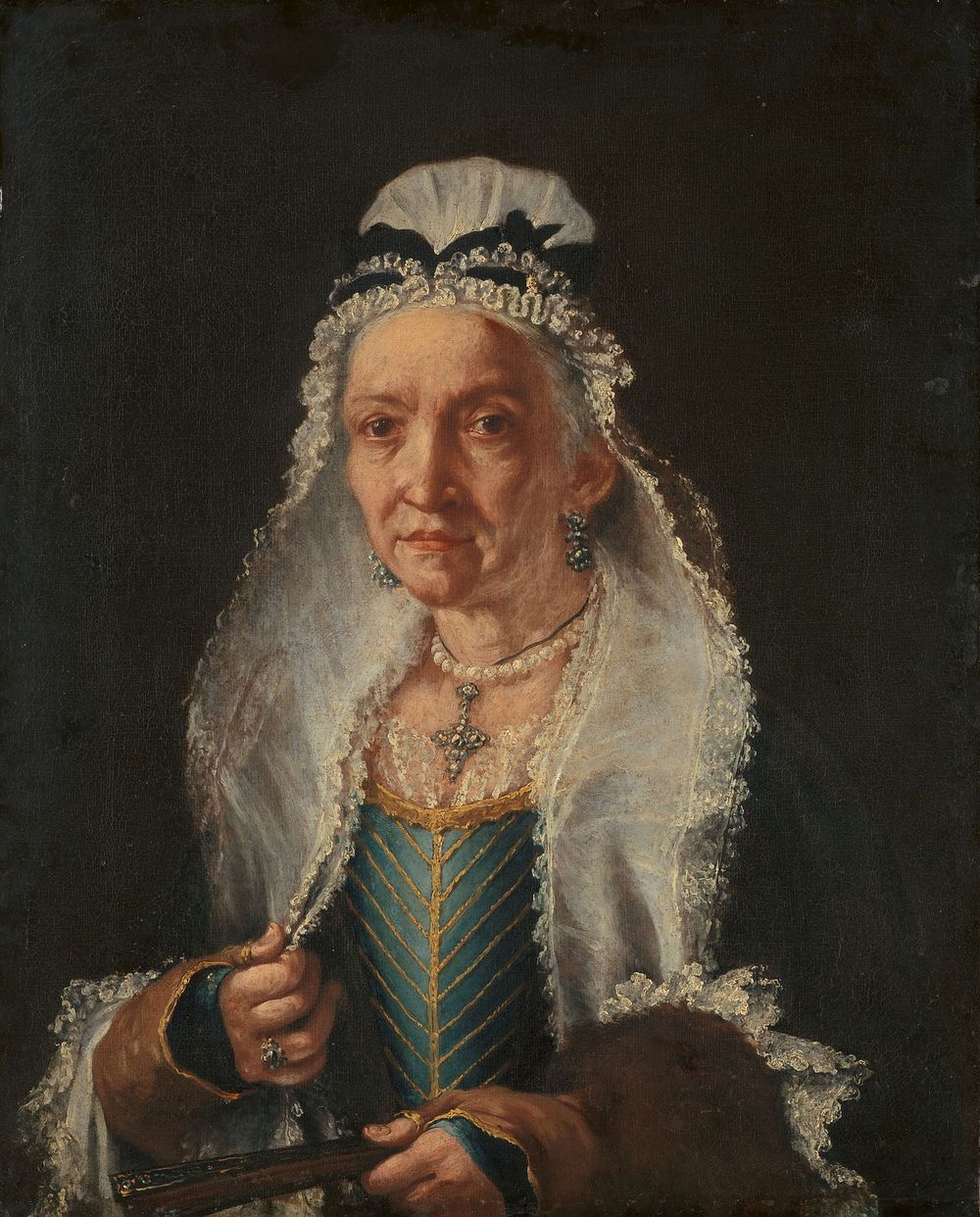 Portrait of an Old Lady (1720 - 1750) by Vittore Ghislandi and Giacomo Ceruti