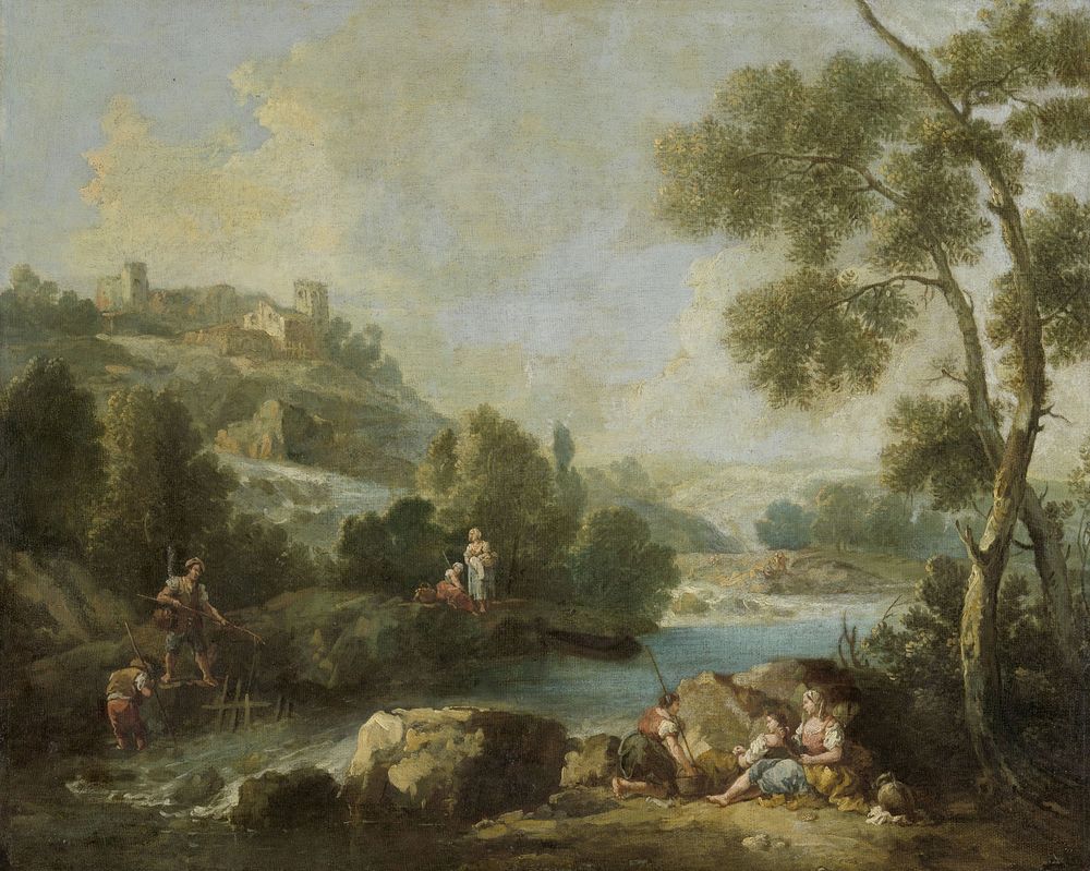 Landscape with Figures (1730 - 1770) by Giuseppe Zaïs and Francesco Zuccarelli