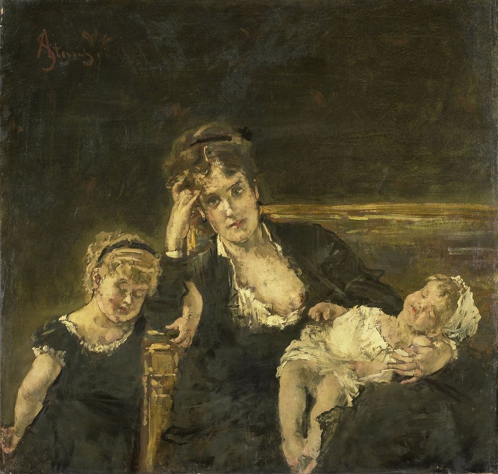 De weduwe (1850 - 1906) by Alfred Stevens