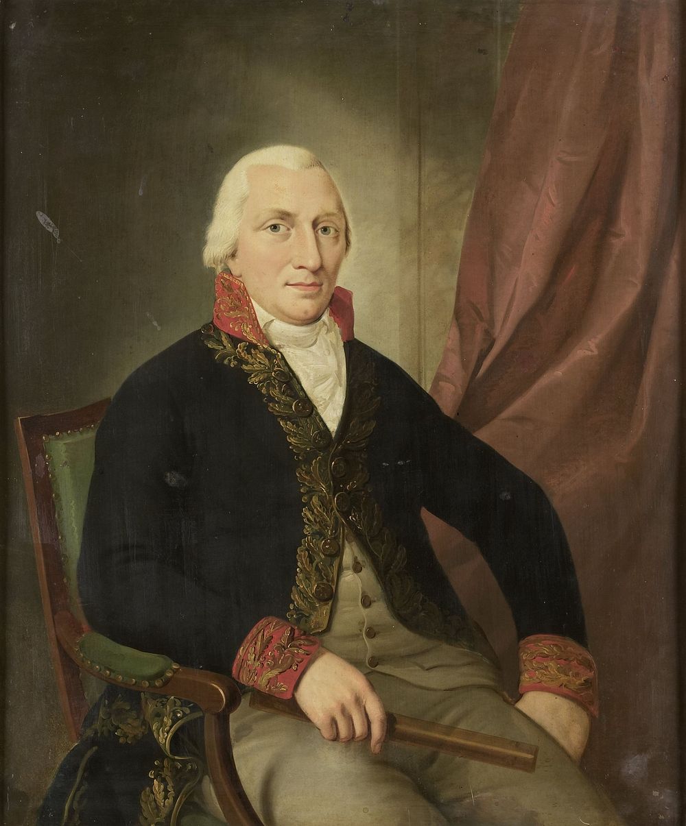 Portrait of Albertus Henricus Wiese, Governor-General of the Dutch East Indies (1805 - 1810) by Adriaan de Lelie