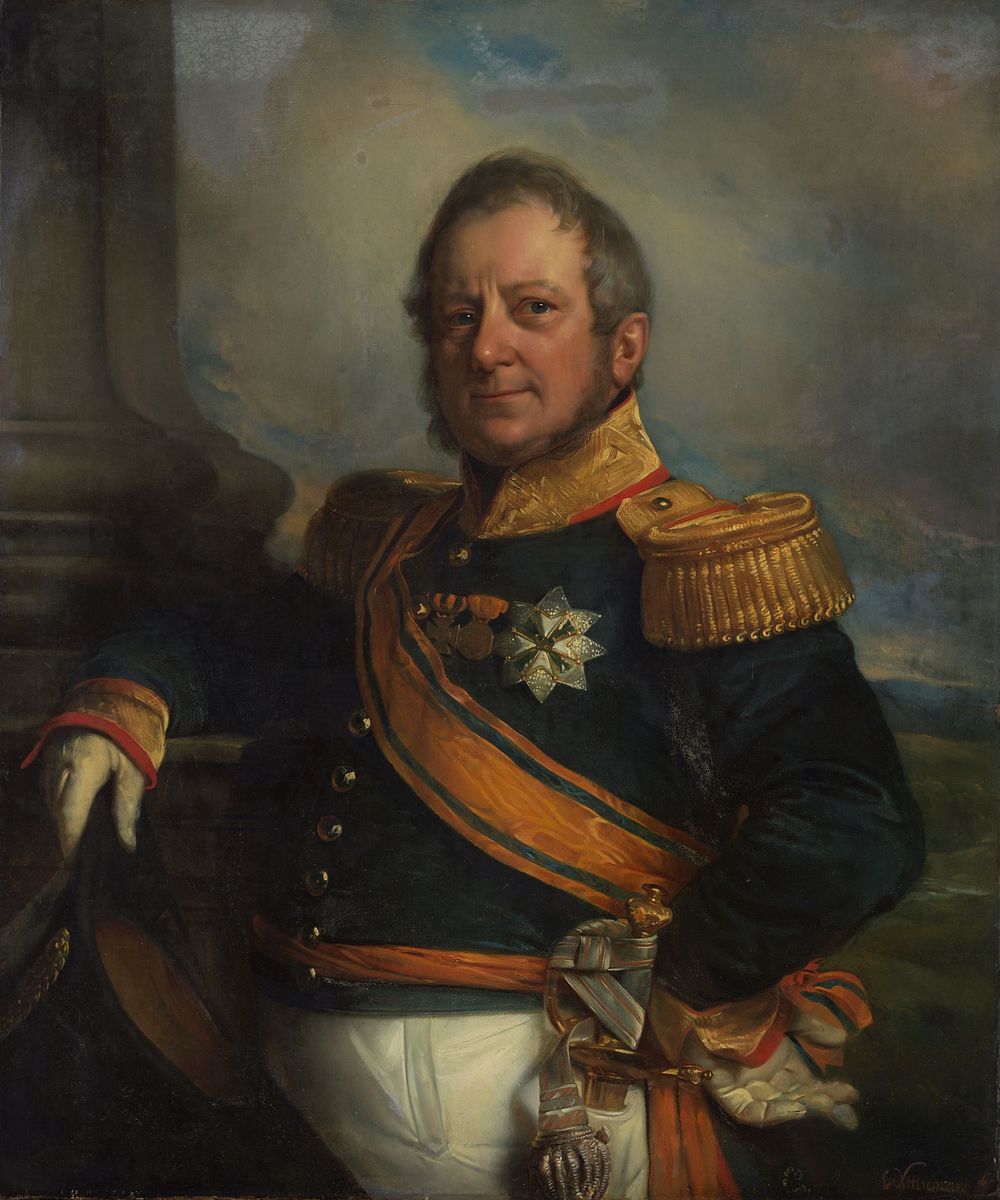 Portrait of Hendrik Merkus, Baron de Kock, Army Commandant and after 1826 Lieutenant Governor-General of the Dutch East…