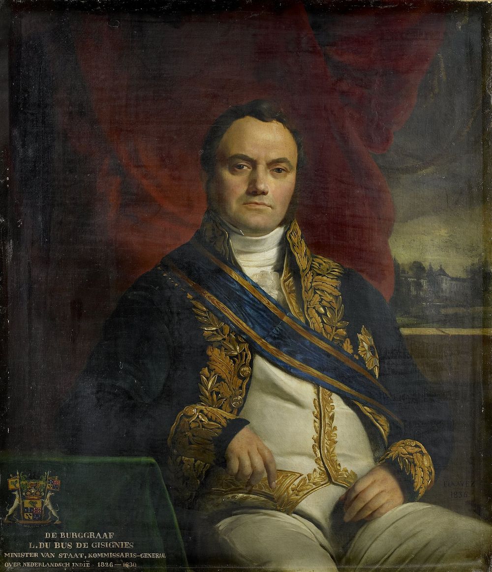 Portrait of Léonard Pierre Joseph, Viscount du Bus de Gisignies, Commissioner-General (1836) by François Joseph Navez