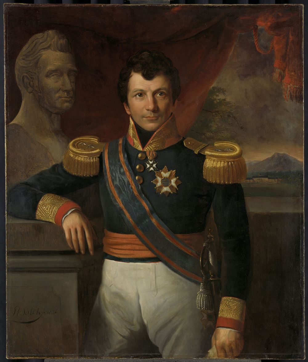 Portrait of Johannes, Graaf van den Bosch, Governor-General of the Dutch East Indies (1836) by Raden Sarief Bastaman Saleh