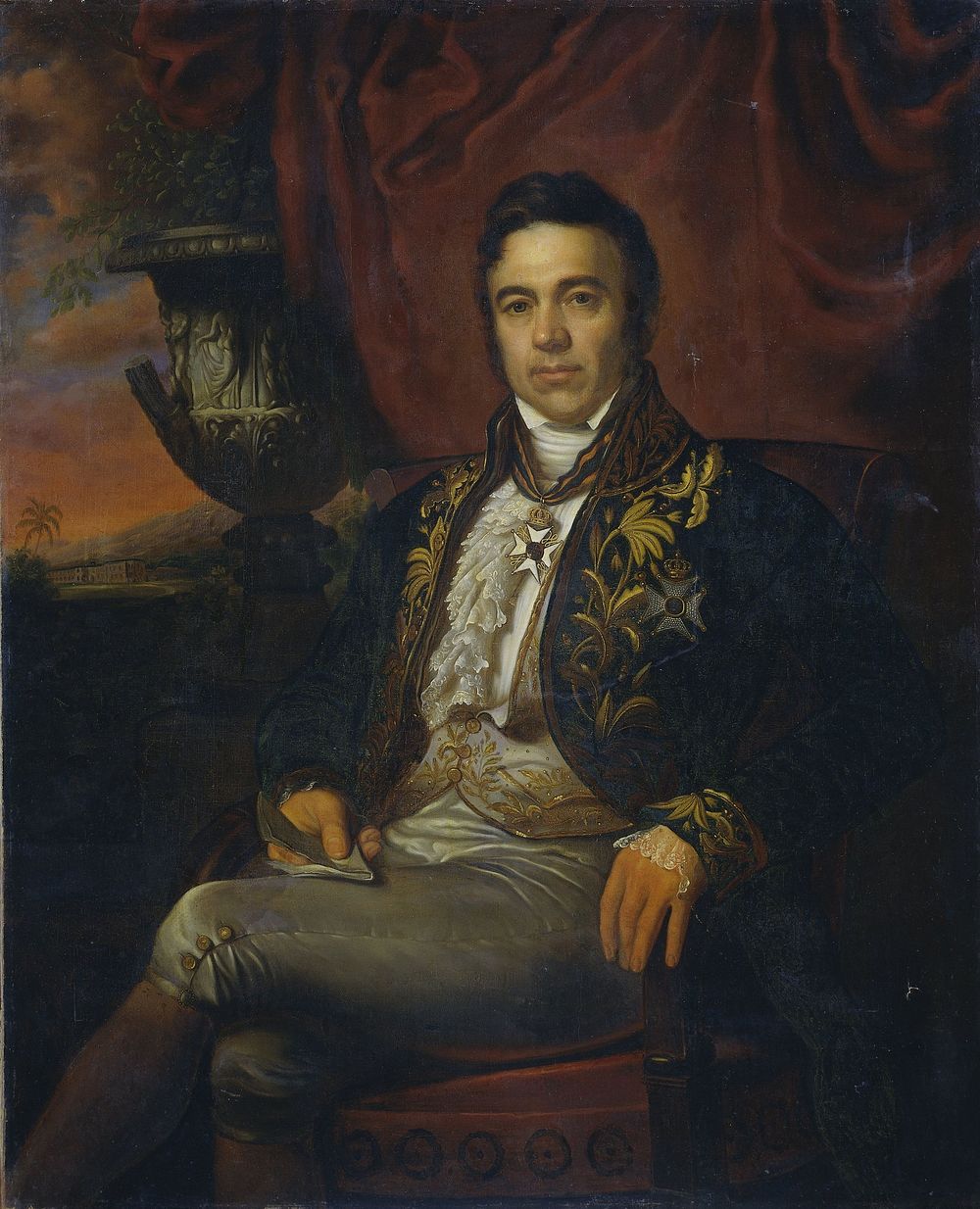 Portrait of Jean Chrétien Baud, Governor-General ad interim of the Dutch East Indies (1835) by Raden Sarief Bastaman Saleh