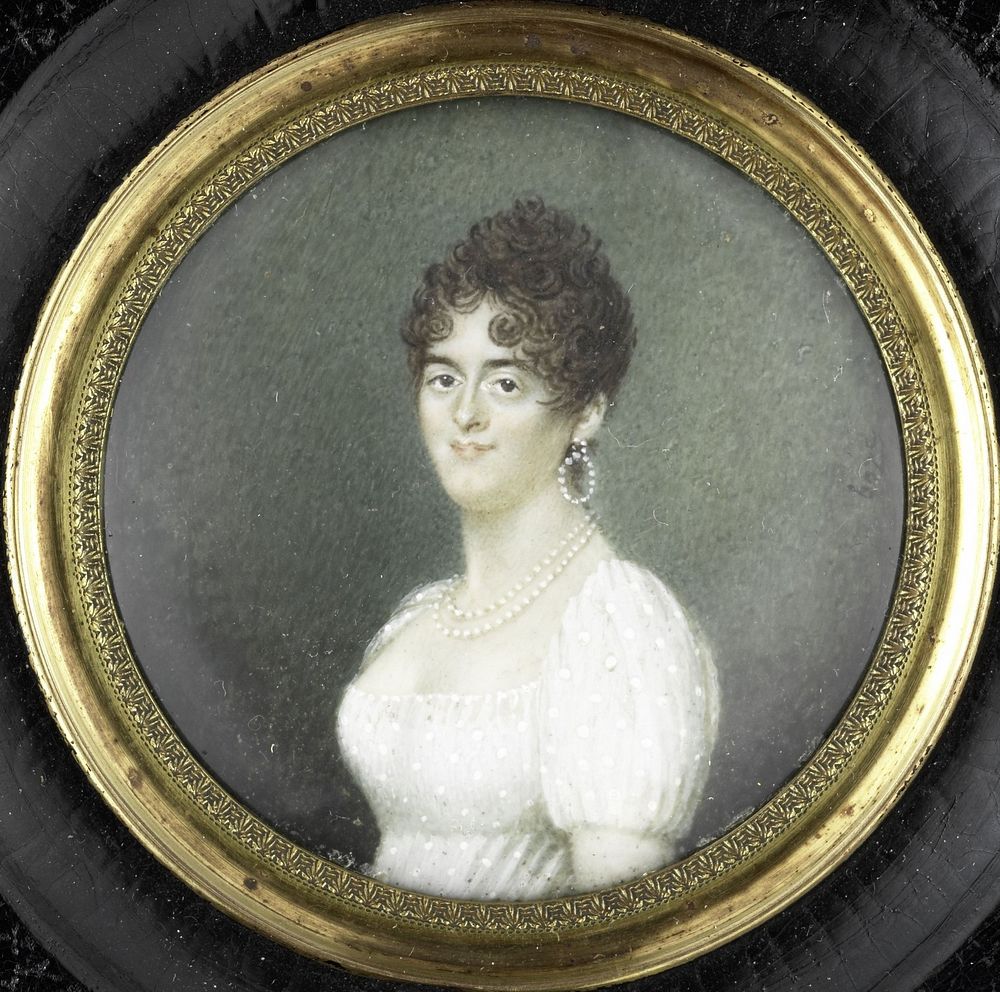 Portrait of Maria Cornelia Pull (d 1809). Wife of Gerrit Jan van Houten (1790 - 1810) by Joseph Boze