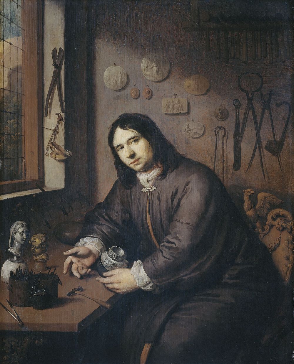 Portrait of a Goldsmith (c. 1680) by anonymous