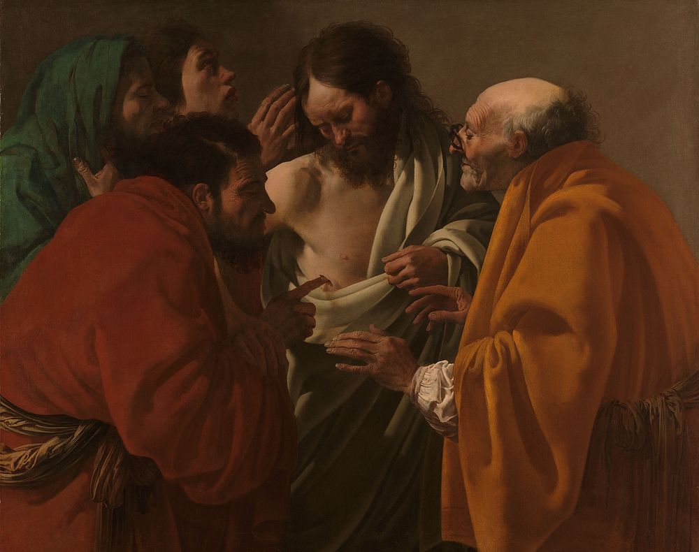 The Incredulity of Thomas (c. 1622) by Hendrick ter Brugghen