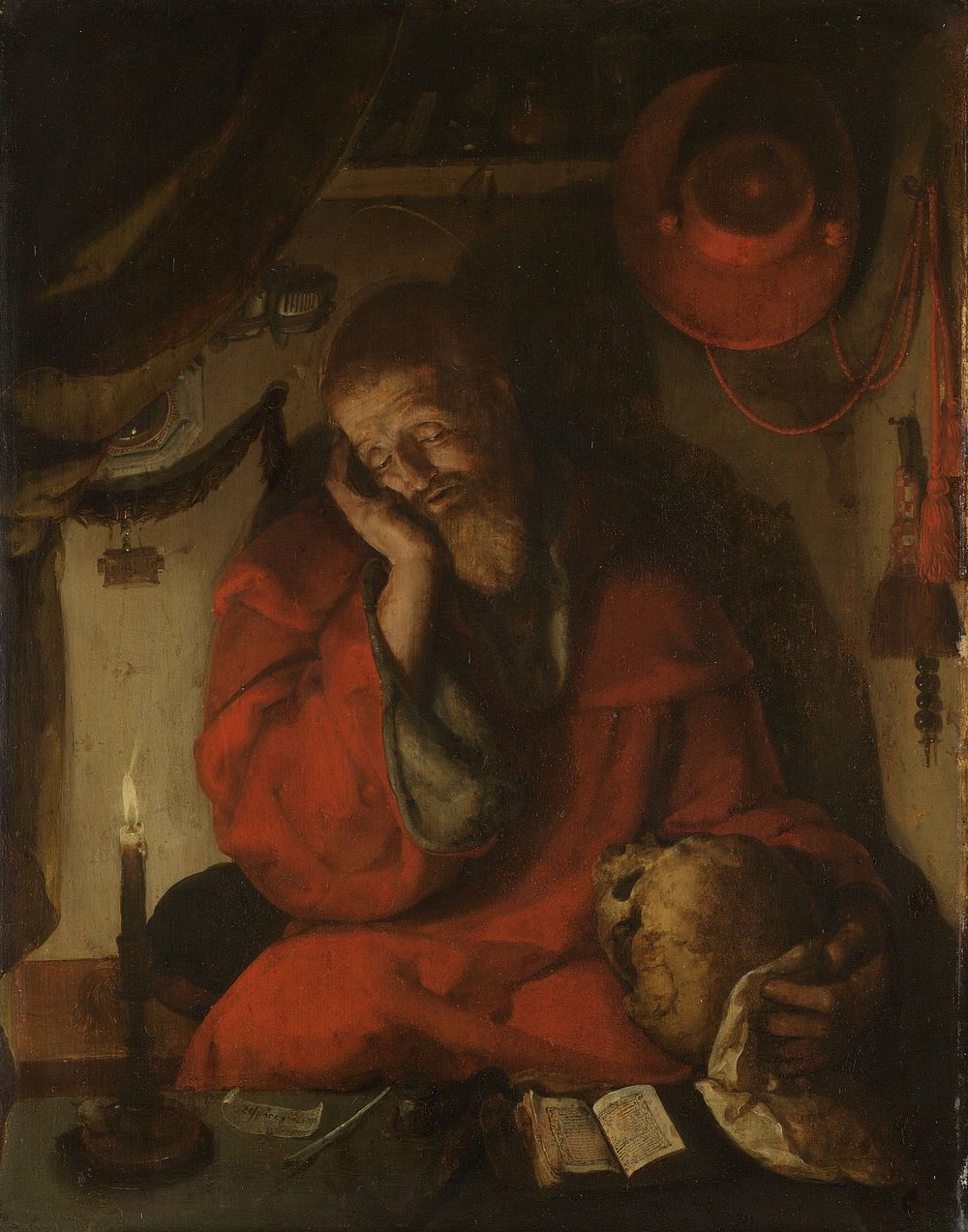 Saint Jerome in his Study by Candlelight (c. 1520 - c. 1530) by Aertgen Claesz van Leyden and Jan Cornelisz Vermeyen