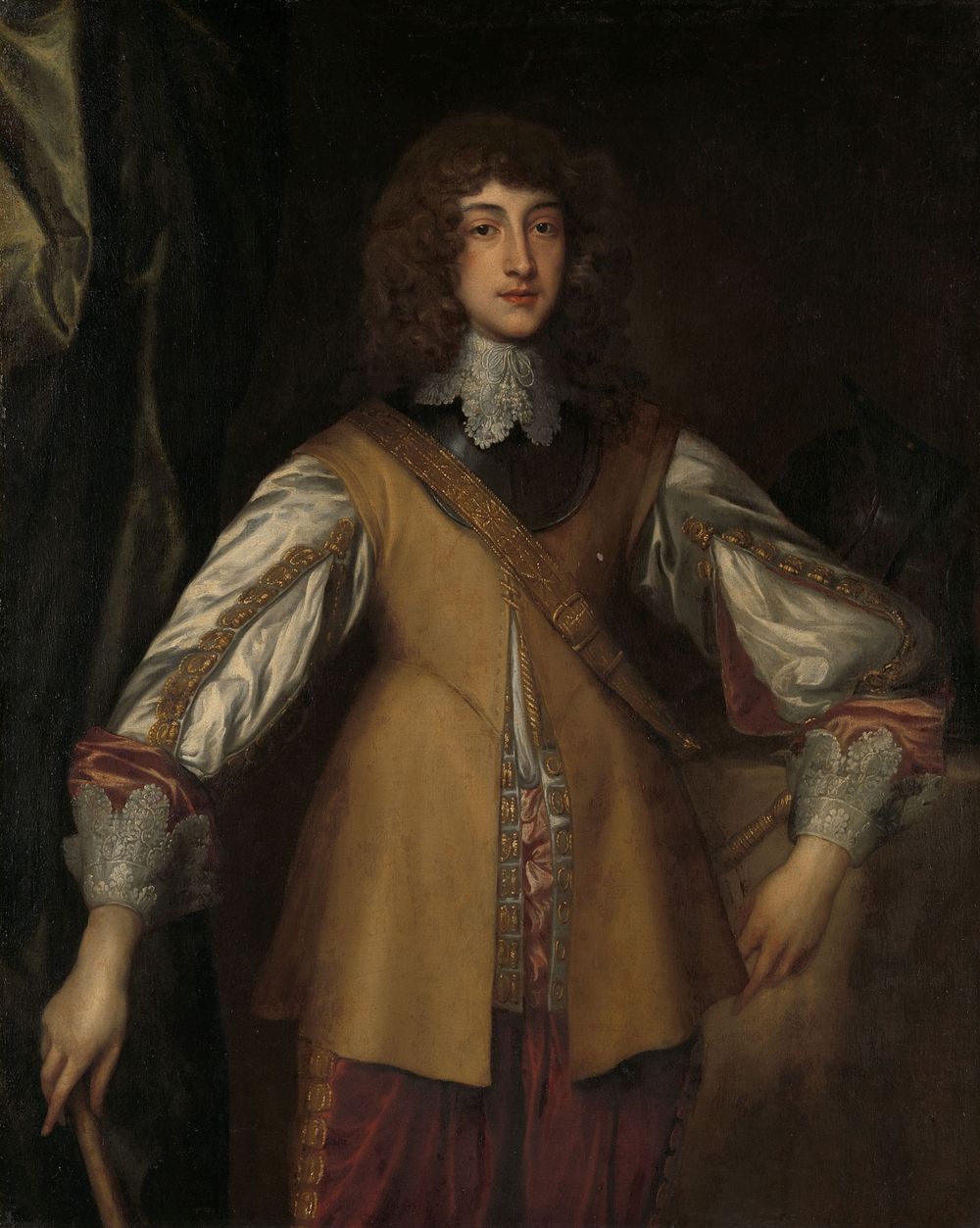 Portrait of Rupert (1619-1682), Prince-Palatine of the Rhine, in Combat Dress (after c. 1645) by Anthony van Dyck and…